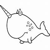 Coloring Pages Narwhal Letscolorit Cute Animals Whale sketch template