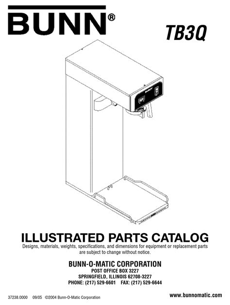 bunn tbq illustrated parts catalog   manualslib