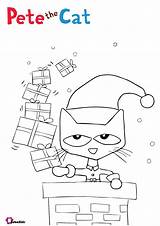 Cat Pete Coloring Bubakids Christmas Cartoon sketch template