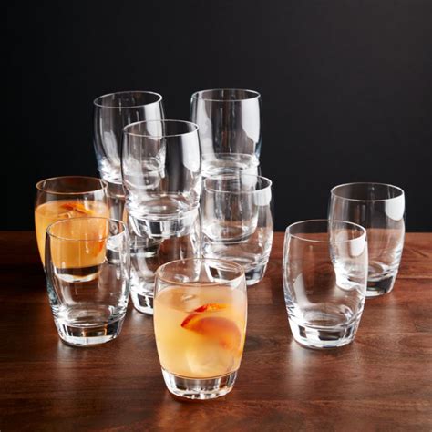 set of 12 otis double old fashioned glasses crate and barrel