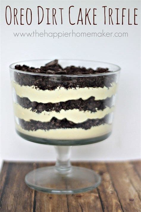 dirt cake recipe   happier homemaker dirt cake trifle