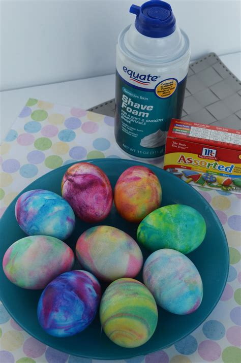 frothy fun dyeing easter eggs  shaving cream