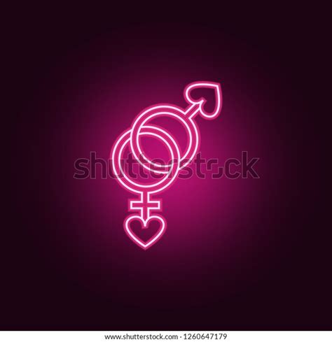Sign Sex Hearts Icon Elements Valentine Stock Vector Royalty Free