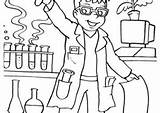 Scientist Coloring4free sketch template