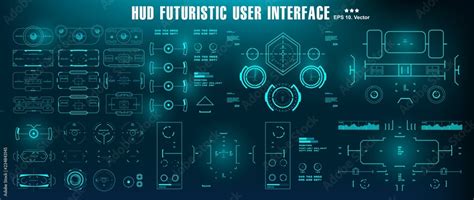 sci fi futuristic hud dashboard display virtual reality technology screen hud futuristic blue