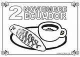 Colada Morada Colorear Guagua Finados Ecuador Difuntos Descarga sketch template