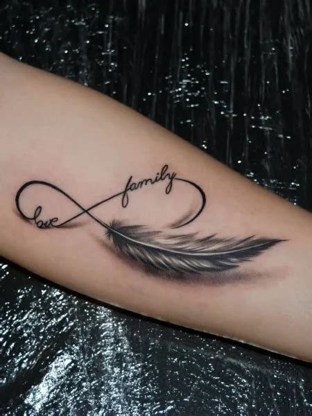 Infinity Tattoo With Feather Feather Tattoo Meaning Infinity Tattoo