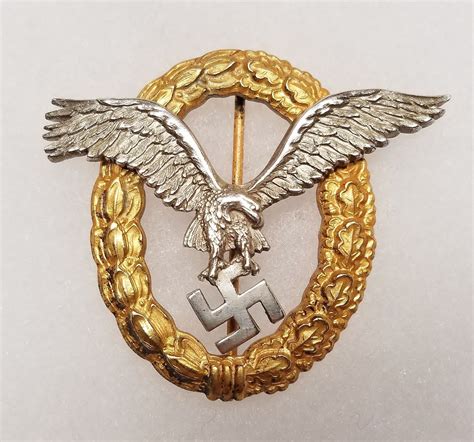 Wwii German Nazi Luftwaffe Combined Pilot Observer Badge