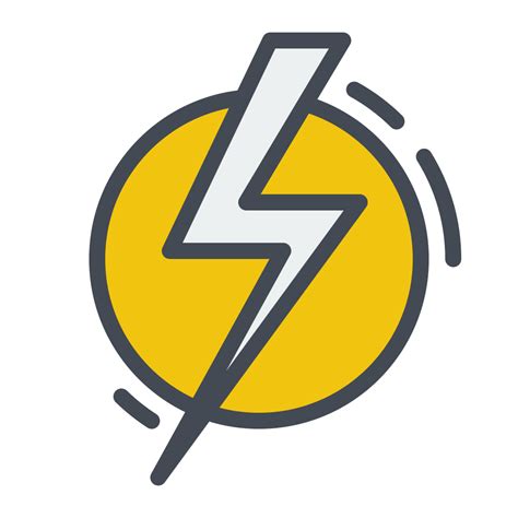 electric electricity energy power sign thunder icon