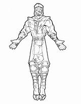 Mortal Kombat Colorear Raiden sketch template