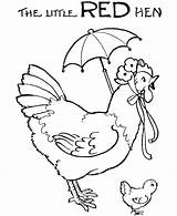Hen Red Little Coloring Pages Printable Story Colouring Kids Chicken Color Activities Nursery Sheets Character Preschool Rhymes Clipart Drawing 1920s sketch template