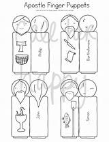 Disciples Apostles Puppets sketch template