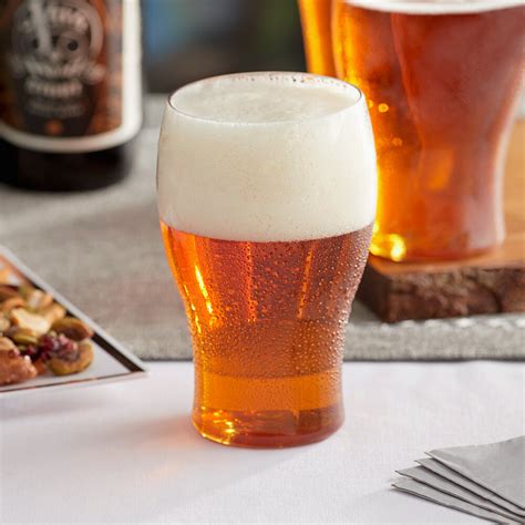visions  oz clear plastic beer glass pack