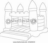 Bouncy Castle Vector Blank Stock Colored Also Shutterstock Search Illustrations sketch template