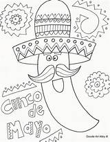 Coloring Mayo Cinco Pages Spanish Hispanic Printable Fiesta Printables Print Activity Color Kids Heritage Doodle Sheets Preschool Crafts Mexican Worksheets sketch template