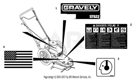 gravely   st hp tecumseh parts diagram  decals