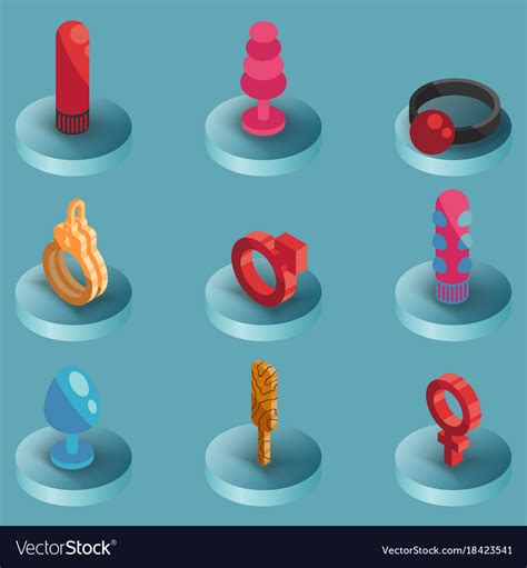 sex shop color isometric icons royalty free vector image