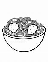 Noodle sketch template