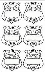 Fire Community Helpers Crafts Printable Badges Fireman Preschool Badge Chief Discovery Serendipitous Party Safety Activities Theme Kindergarten Week sketch template