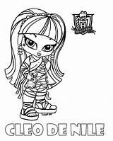 Baby Monster High Coloring Pages Cleo Printable Character Colouring Nile Jadedragonne Deviantart sketch template