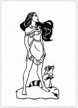 Pocahontas Meeko Princesscoloring sketch template