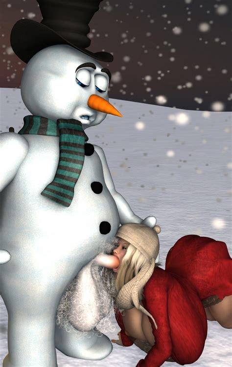 fantasy sex with a snowman with a massive dick at