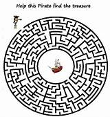 Maze Pirate Mazes Printable Kids Search Grinch Pirates Let Go Print Wordsearch sketch template