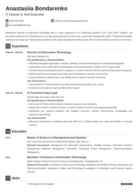 director resume sample writing guide  tips