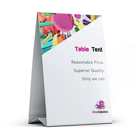 table tent printed  quality card stock   promotions