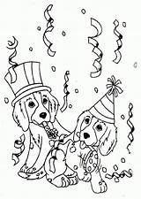 Coloring Birthday Pages Puppy Dog Popular sketch template