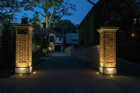 shadowy sensation night light  driveway entrance house