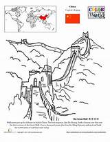 Coloring Pages Geography China Wall Great Printable Worksheet Color Worksheets Wonders Colouring Around Activities Education Continents Kids Grade Sheets Story sketch template