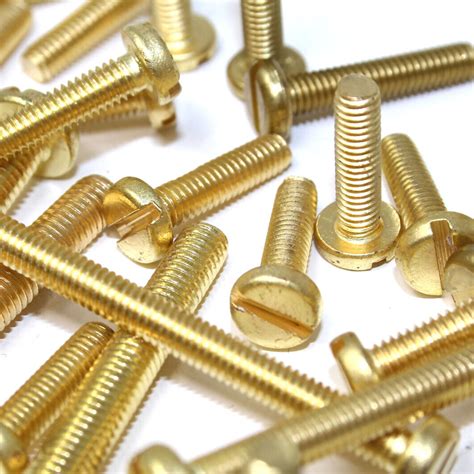 solid brass slotted machine screws metric pan head bolts      din ebay