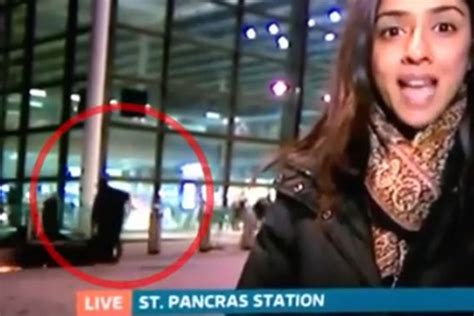 moment a pedestrian is hit by a scooter at st pancras