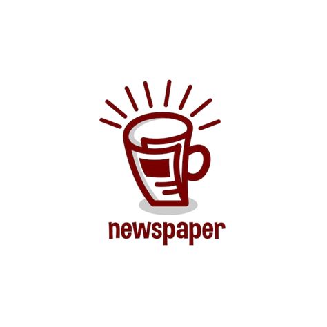 logo du journal vecteur premium