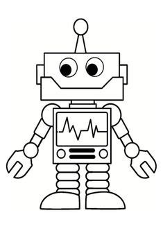 rob  robot coloring pages boyama sayfalari robot