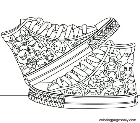 shoe coloring pages  printable coloring pages