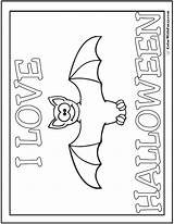 Halloween Coloring Pages Bat Printable Pdf Sheet Banner Bats Colorwithfuzzy sketch template