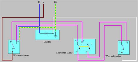 schaltplan wechselschaltung  schalter  lampe wiring diagram