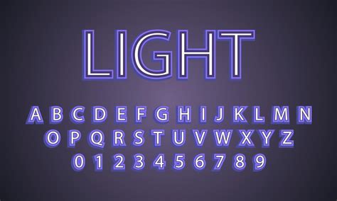 light font alphabet  vector art  vecteezy