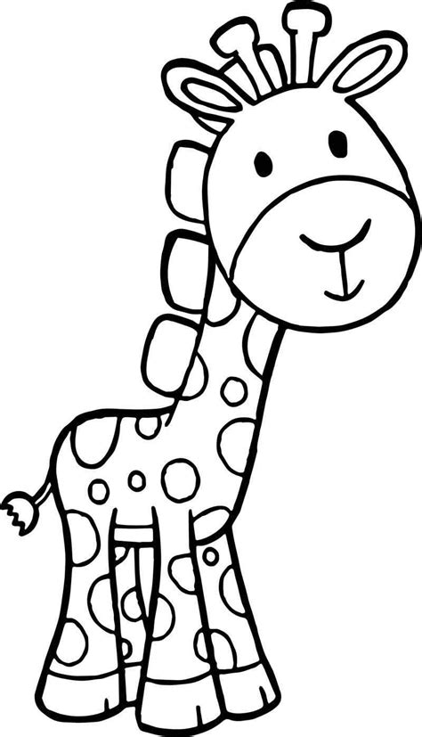 giraffe cartoon  kids beautiful coloring page giraffe coloring