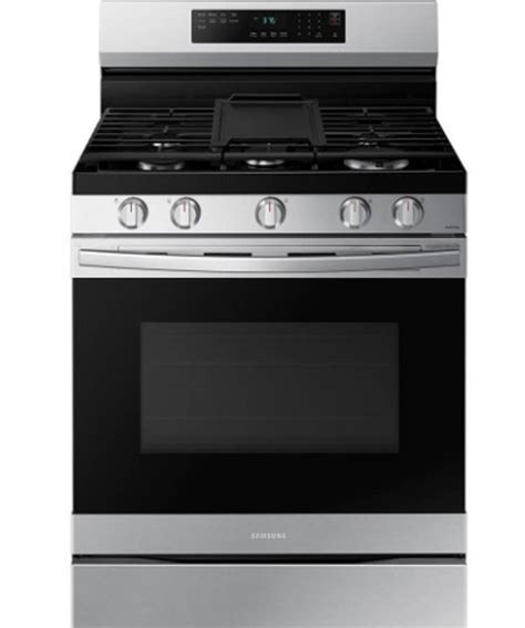 samsung nxassaa   cuft stainless steel gas range   burners  air fry