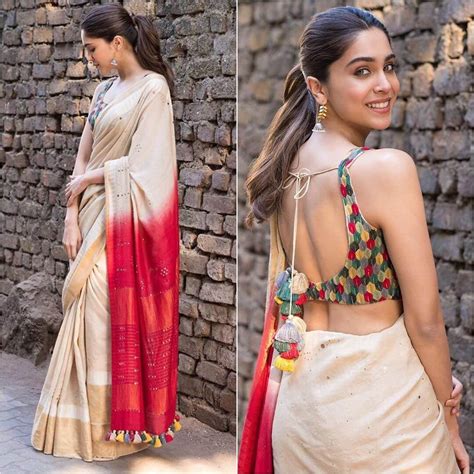 plain sarees  designer blouse   fashion