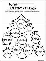 Christmas Coloring Kindergarten Tree Pre Pages Color Worksheets Preschool Colorful Students Worksheet Activities Colors Activity Printable Madebyteachers Year Learning Kids sketch template