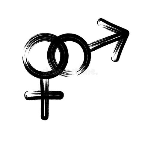Female And Male Sex Icon Symbol Of Men And Women Gender Symbol Black