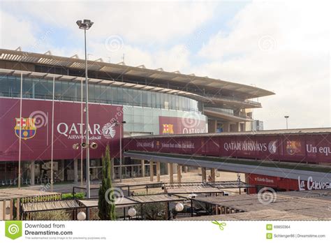 Football Stadium Camp Nou Outside In Barcelona Editorial