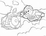 Superman Pages Lego Coloring Superhero sketch template