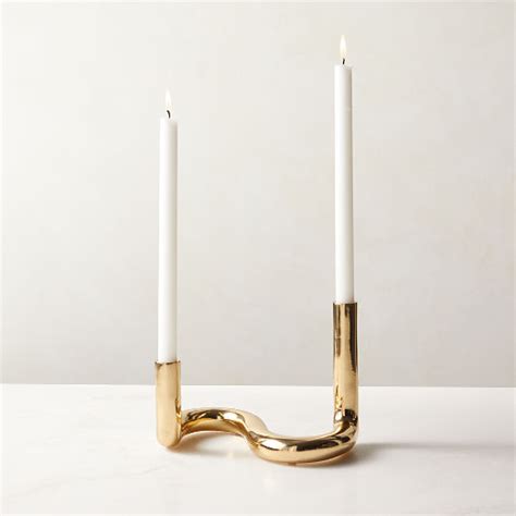 Modern Gold Candlestick Holders Cb2