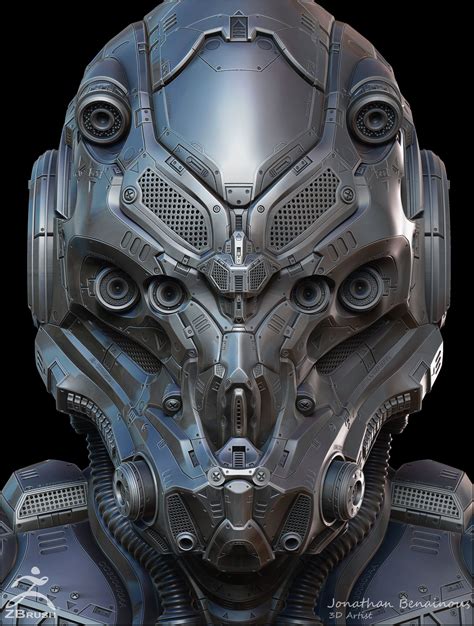 sci fi helmet  jonathan benainous httpswwwartstationcomartwork