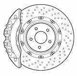 Drawing Disc Vector Automotive Line Brakes Performance High Rotors Slotted Brake Caliper Rotor Detailed Illustration Getdrawings Graphics sketch template
